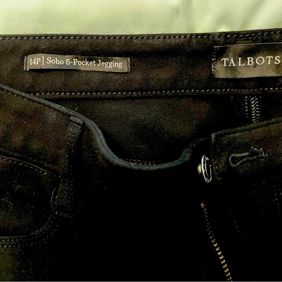 5 pocket black Talbot jeggings- size 14P. - Picture 1 of 3